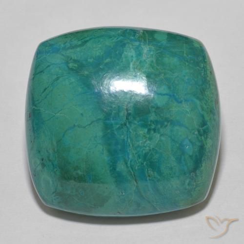 33.70 ct Multicolor Chrysocolla Stone, Natural Chrysocolla in Cushion Cabochon Shape for Sale