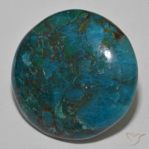 Chrysocolle Multicolore round cabochon d'Australie, 30,1mm, poids de 44 ct, pierre gemme naturelle Non traité de pureté Opaque , 1 pièce de chrysocolle, couleur Multicolore, dureté Mohs de 2 à 4, Photo A