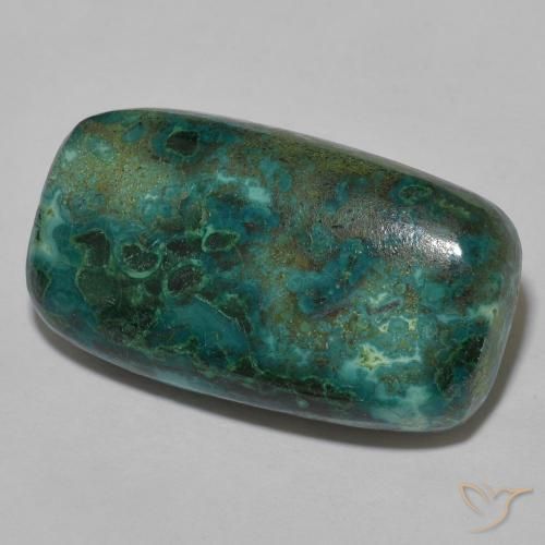 22.39 ct Cushion Chrysocolla, 25.8 x 14.4 mm From Australia, Photo A