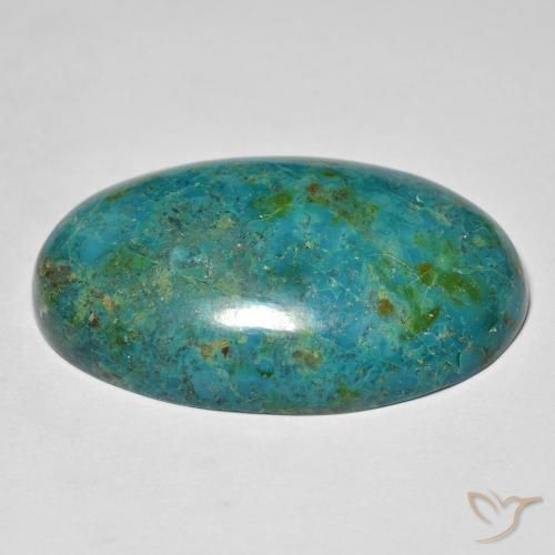 Chrysocolla Gemstone in 33.1 x 20.5 mm Size for Sale, Chrysocolla Stone in Multicolor Color