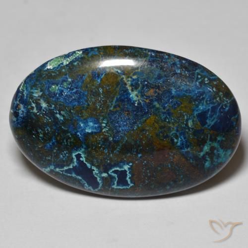 27.23 ct Oval Chrysocolla, 30.3 x 21.1 mm From Australia, Photo A