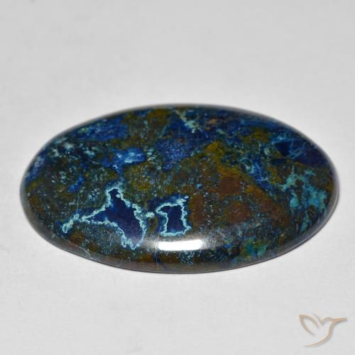 Chrysocolla Gemstone in 30.3 x 21.1 mm Size for Sale, Chrysocolla Stone in Multicolor Color