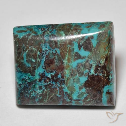 20.91 ct Baguette Chrysocolla, 20 x 17 mm From Australia, Photo A