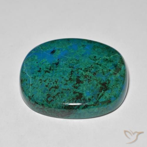 Chrysocolla Gemstone in 32.2 x 28.5 mm Size for Sale, Chrysocolla Stone in Multicolor Color