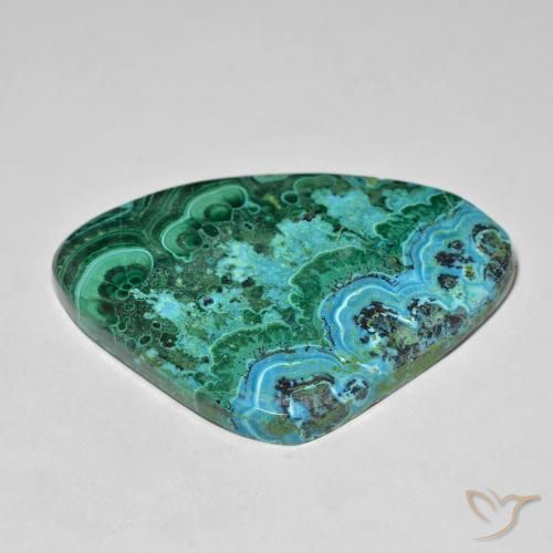 Chrysocolla Gemstone in 39.8 x 28.6 mm Size for Sale, Chrysocolla Stone in Multicolor Color