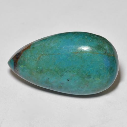 Chrysocolla Multicolor Pera de 15.71 ct de Australia, dimensión 25,6 x 14,8mm, piedra preciosa natural No tratado, claridad Opaco, Chrysocolla Cabujón Pera de 1 pieza, dureza de Mohs de 2 - 4 , Photo A