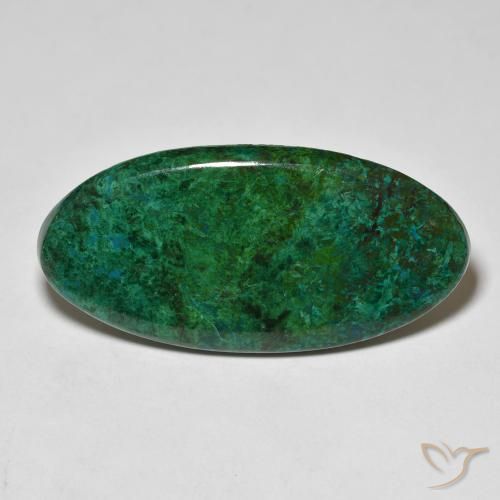 24.75 ct Oval Chrysocolla, 35.6 x 17.8 mm From Australia, Photo A