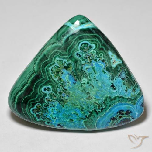 77.47 ct Trillion Chrysocolla, 40.9 x 36.1 mm From Australia, Photo A