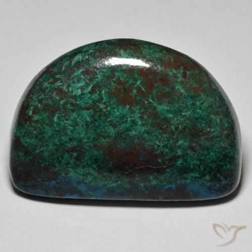 Crisocolla Cabochon a mezza luna da 63,01 ct dall'Australia, dimensione 35,3x24,6 mm, purezza Opaque, pietra preziosa naturale non trattati, Crisocolla 1pc in colore Multicolore, durezza Mohs di 2 - 4, Photo A