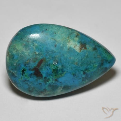 23.18 ct Multicolor Chrysocolla Stone, Natural Chrysocolla in Pear Cabochon Shape for Sale
