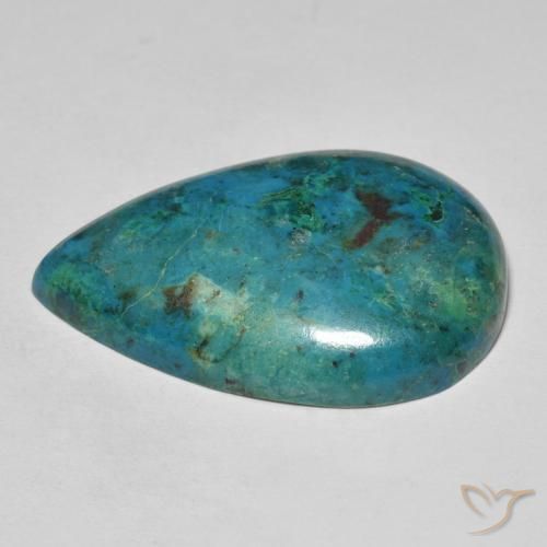 Chrysocolla Gemstone in 28.5 x 19.4 mm Size for Sale, Chrysocolla Stone in Multicolor Color