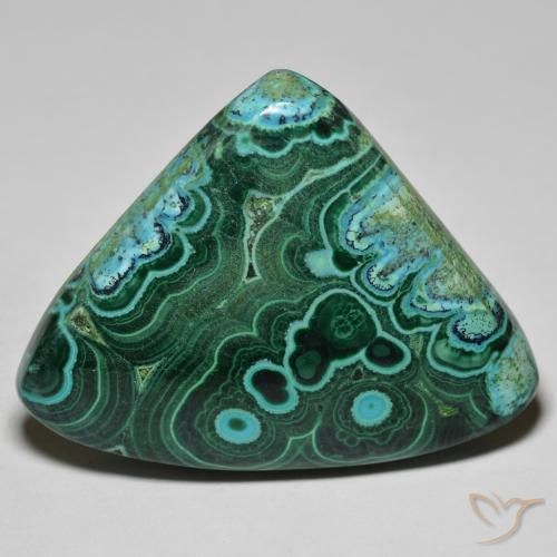 65.52 ct Trillion Chrysocolla, 38.7 x 30.8 mm From Australia, Photo A