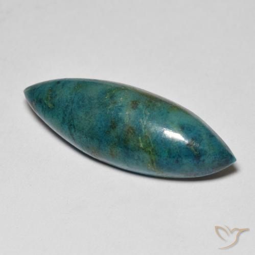 6.35 ct Marquise Chrysocolla, 25.1 x 8.8 mm From Australia, Photo A
