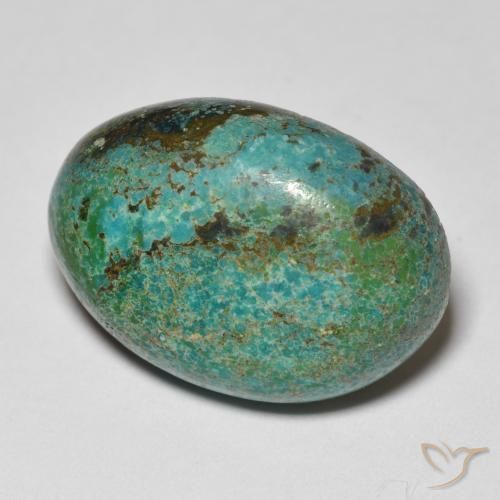 11.12 ct Multicolor Chrysocolla Stone, Natural Chrysocolla in Oval Cabochon Shape for Sale