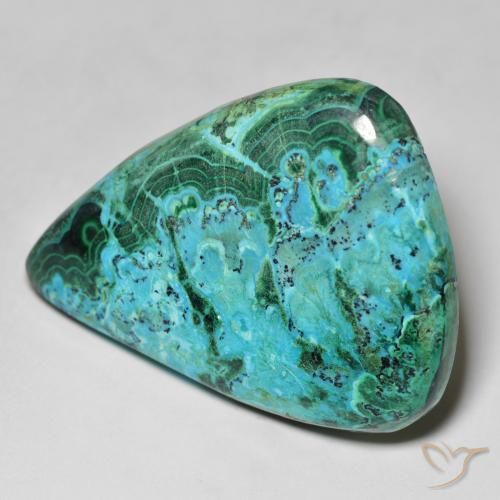 48.86 ct Multicolor Chrysocolla Stone, Natural Chrysocolla in Pear Cabochon Shape for Sale