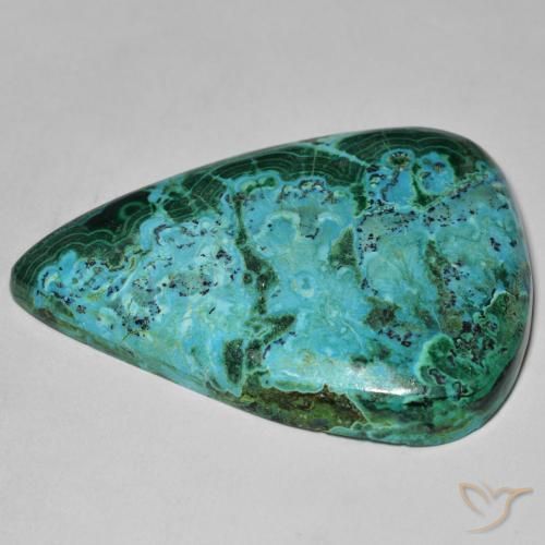 Chrysocolla Gemstone in 39.2 x 29 mm Size for Sale, Chrysocolla Stone in Multicolor Color