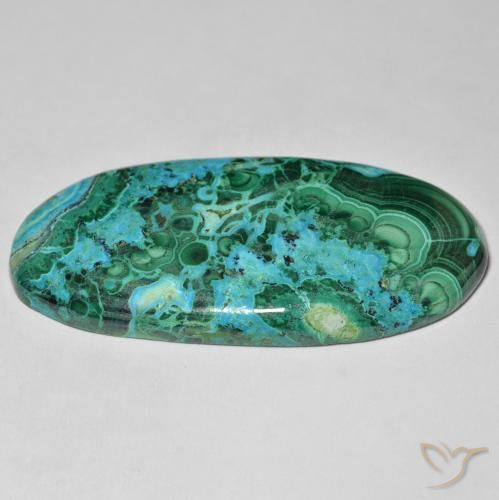 Chrysocolla Gemstone in 51.7 x 25.3 mm Size for Sale, Chrysocolla Stone in Multicolor Color