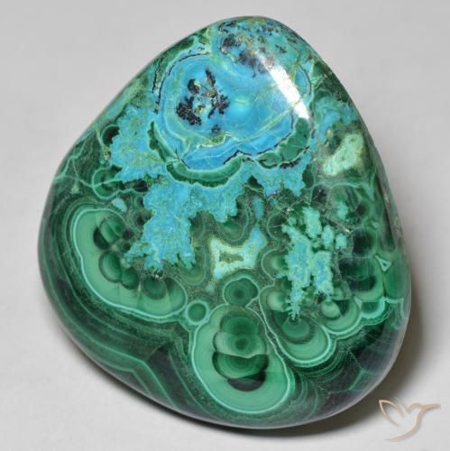 67.02 ct Multicolor Chrysocolla Stone, Natural Chrysocolla in Pear Cabochon Shape for Sale