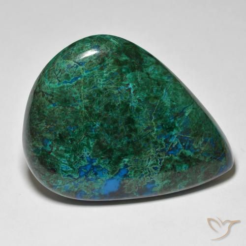 57.20 ct Multicolor Chrysocolla Stone, Natural Chrysocolla in Pear Cabochon Shape for Sale