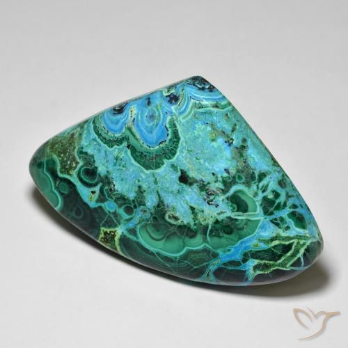 70.52 ct Multicolor Chrysocolla Stone, Natural Chrysocolla in Pear Cabochon Shape for Sale
