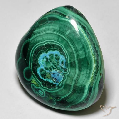 52.80 ct Multicolor Chrysocolla Stone, Natural Chrysocolla in Pear Cabochon Shape for Sale