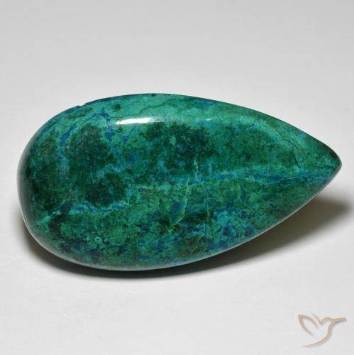 68.06 ct Multicolor Chrysocolla Stone, Natural Chrysocolla in Pear Cabochon Shape for Sale