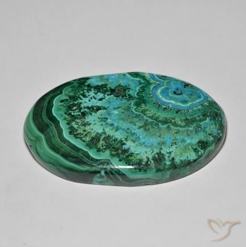 Chrysocolla Gemstone in 42.2 x 28.4 mm Size for Sale, Chrysocolla Stone in Multicolor Color