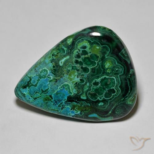 Crisocolla Cabochon pera da 40,82 ct dall'Australia, dimensione 32,9 x 26,8mm, purezza Opaque, pietra preziosa naturale non trattati, Crisocolla 1pc in colore Multicolore, durezza Mohs di 2 - 4, Photo A