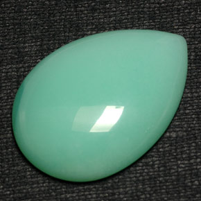 50.12 ct Green Chrysoprase Stone, Natural Chrysoprase in Pear Cabochon Shape for Sale