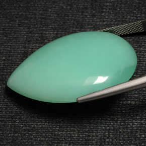 Chrysoprase Gemstone in 36.1 x 25.7 mm Size for Sale, Chrysoprase Stone in Green Color