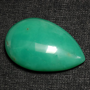 50.20 ct Green Chrysoprase Stone, Natural Chrysoprase in Pear Cabochon Shape for Sale