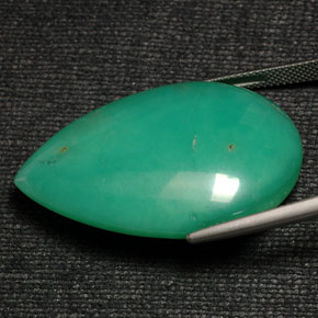 Chrysoprase Gemstone in 36.6 x 24.5 mm Size for Sale, Chrysoprase Stone in Green Color