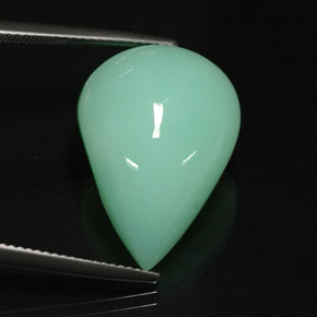 Chrysoprase Gemstone in 22.1 x 15.7 mm Size for Sale, Chrysoprase Stone in Green Color