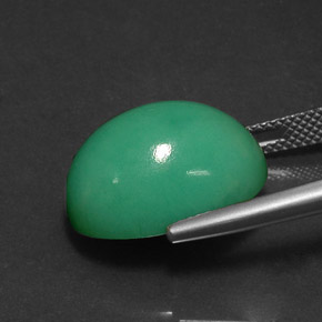 Chrysoprase Gemstone in 18 x 13 mm (calibrated) Size for Sale, Chrysoprase Stone in Green Color