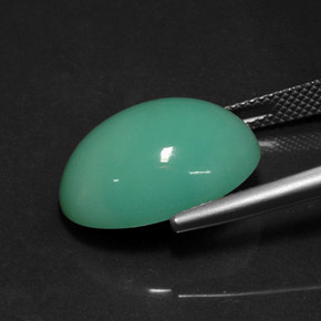 Chrysoprase Gemstone in 18 x 13 mm (calibrated) Size for Sale, Chrysoprase Stone in Green Color