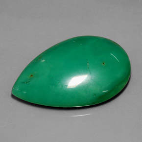 50.17 ct Green Chrysoprase Stone, Natural Chrysoprase in Pear Cabochon Shape for Sale