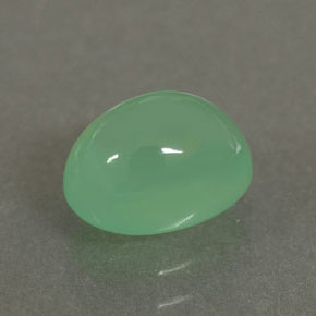 1.75 ct Green Chrysoprase Gemstone, Chrysoprase Gem in Oval Cabochon Shape for Sale.