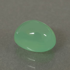 1.75 ct Green Chrysoprase Stone, Natural Chrysoprase in Oval Cabochon Shape for Sale