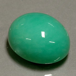 21.02 ct Green Chrysoprase Stone, Natural Chrysoprase in Oval Cabochon Shape for Sale