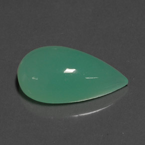 9.38 ct Green Chrysoprase Gemstone, Chrysoprase Gem in Pear Cabochon Shape for Sale.