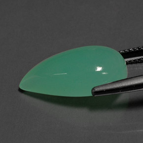 Chrysoprase Gemstone in 19.4 x 10.5 mm Size for Sale, Chrysoprase Stone in Green Color