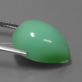 Chrysoprase Gemstone in 18.1 x 13.3 mm Size for Sale, Chrysoprase Stone in Green Color