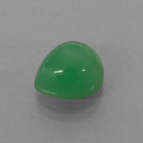 2.68 ct Green Chrysoprase Gemstone, Chrysoprase Gem in Pear Cabochon Shape for Sale.