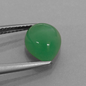 2.68 ct Green Chrysoprase Stone, Natural Chrysoprase in Pear Cabochon Shape for Sale