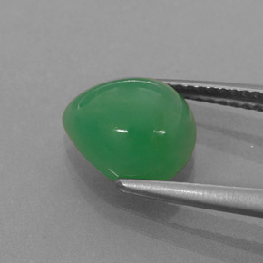 Chrysoprase Gemstone in 9.4 x 8.1 mm Size for Sale, Chrysoprase Stone in Green Color
