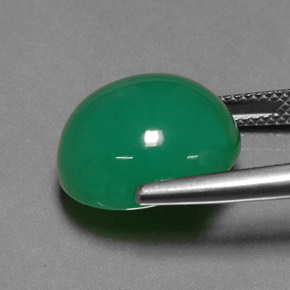 Chrysoprase Gemstone in 15.1 x 13.4 mm Size for Sale, Chrysoprase Stone in Green Color