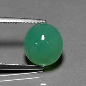 4.29 ct Green Chrysoprase Stone, Natural Chrysoprase in Oval Cabochon Shape for Sale