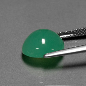 Chrysoprase Gemstone in 11 x 10 mm Size for Sale, Chrysoprase Stone in Green Color