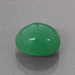 4.20 ct Green Chrysoprase Gemstone, Chrysoprase Gem in Oval Cabochon Shape for Sale.
