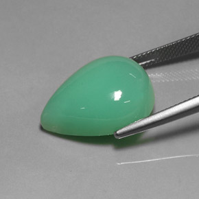 Chrysoprase Gemstone in 20 x 15 mm (calibrated) Size for Sale, Chrysoprase Stone in Green Color